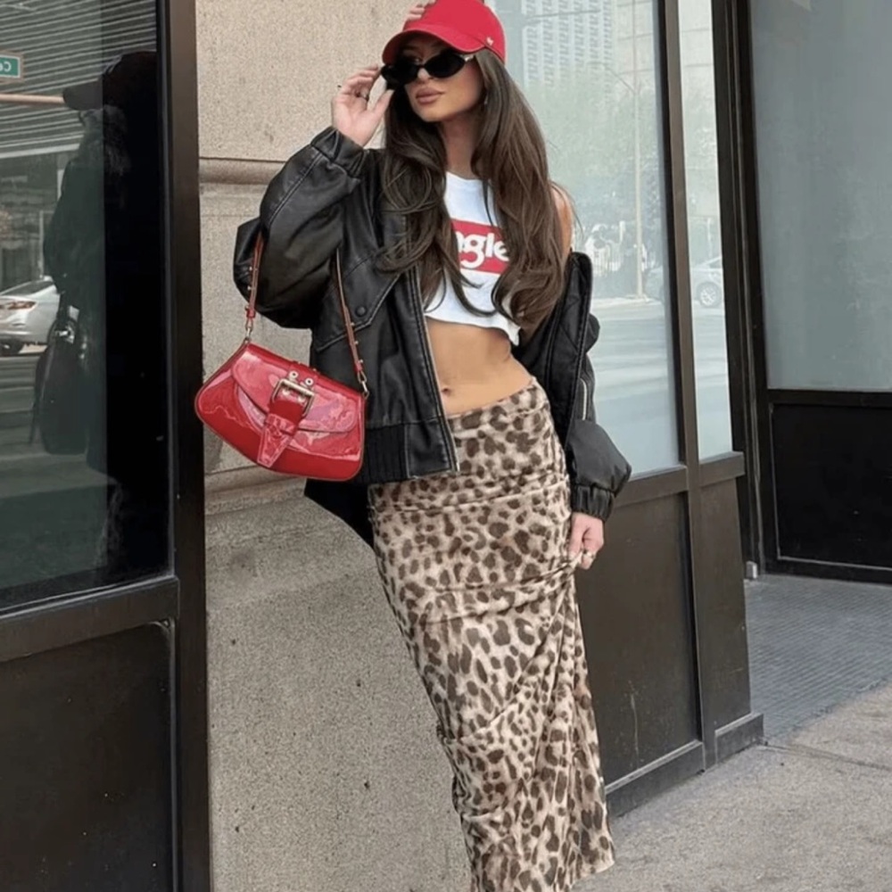 Leopard Print Maxi Skirt